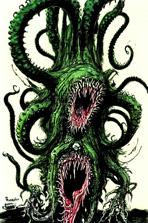 Prompt: chthulu by ralph steadman