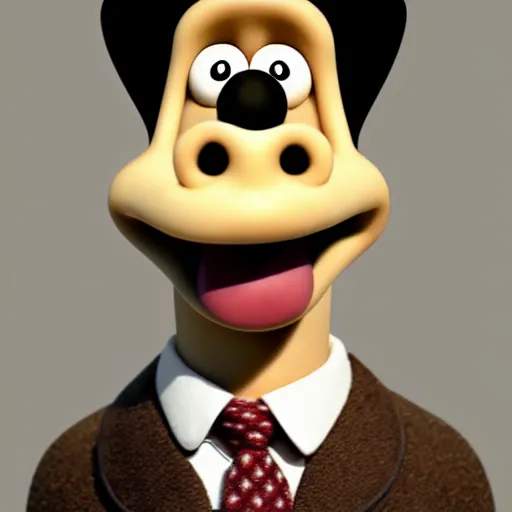 Prompt: photo portrait of wallace from wallace and gromit in real life, in the real world, realistic, hyperrealistic, 8 k resolution, hd quality, very detailed, highly detailed, intricate details, real life, real world, trending on artstation, digital art, really realistic, very realistic, headshot, head in frame, photograph, portrait, head in frame