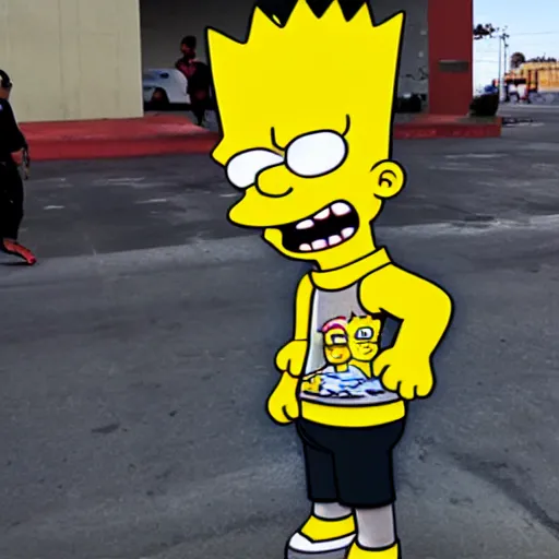 Image similar to Bart Simpson returns to Tijuana, dramatic