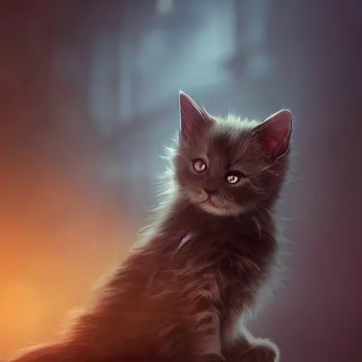 Image similar to evil kitten vampire, dramatic lighting, cinematic, establishing shot, extremely high detail, foto realistic, cinematic lighting, post processed, concept art, high details, cinematic, 8k resolution, beautiful detailed, photorealistic, digital painting, artstation, concept art, smooth, sharp focus, artstation trending, octane render, unreal engine