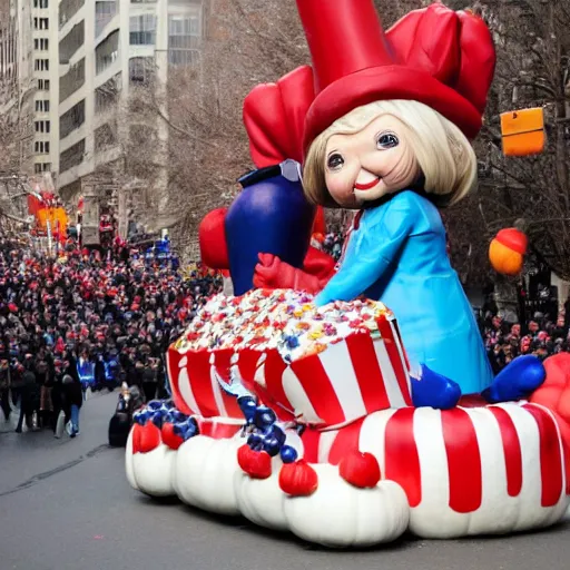 Image similar to hillary clinton float in the macy's thanksgiving parade