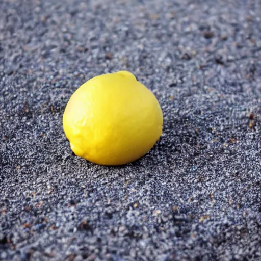 Image similar to a lemon in shape of a human with legs of lemons and round body, arms of lemons, on a beach, very realistic, high quality, volumetric light