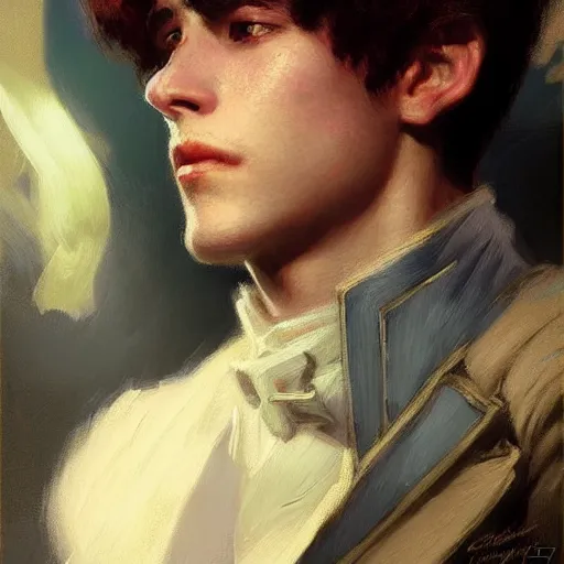 Prompt: portrait of phantom in high school. highly detailed painting by gaston bussiere, craig mullins, j. c. leyendecker, close shot, 8 k realistic, cryengine, frostbite 3 engine, sharp focus, trending on pinterest, trending on artstation, trending on deviantart