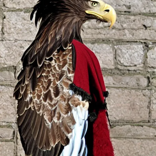 Image similar to an eagle wearing a palestinian scarf