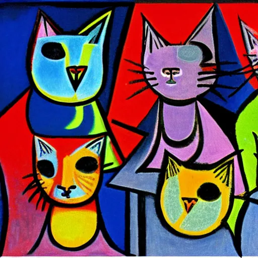 Prompt: smarty cats by picasso