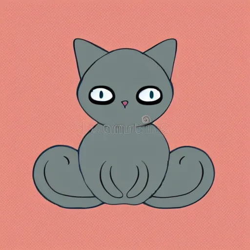 Image similar to Cartoon cat. in simple cute style, isolated vector illustration