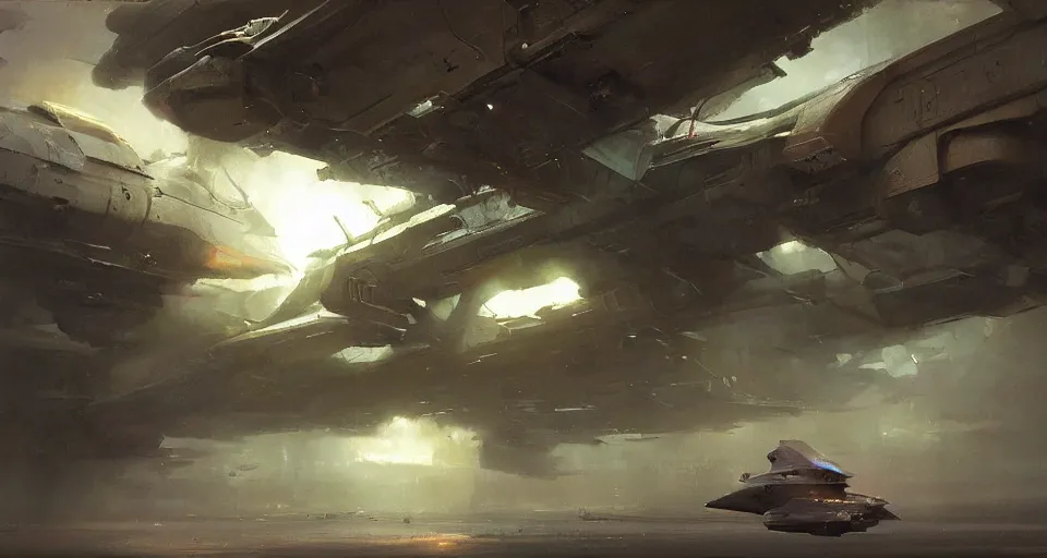 Image similar to spaceship, by jeremy mann, darek zabrocki.