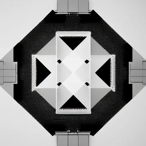 Image similar to the microchip, abstract dark geometry construct with white space, tech pattern, aesthetic, octane render