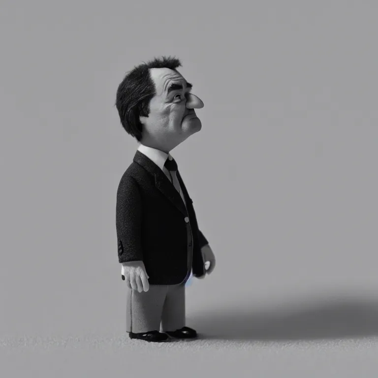 Image similar to a cinematic film still of a claymation stop motion film starring bill murray, portrait, shallow depth of field, 8 0 mm, f 1. 8