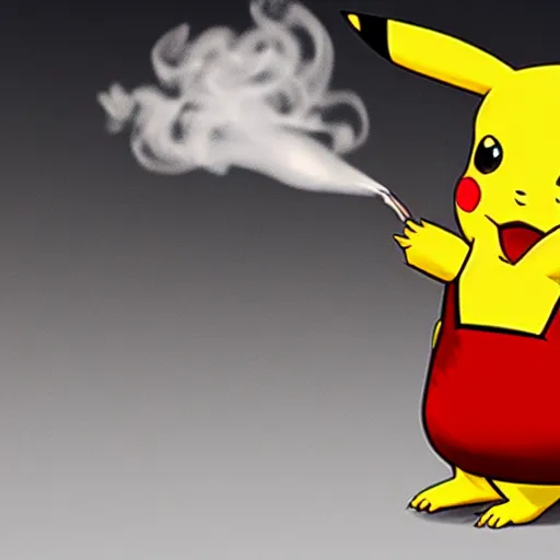 Image similar to a smoke Pikachu