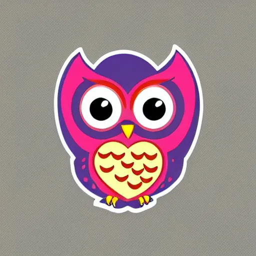 Prompt: love owl sticker