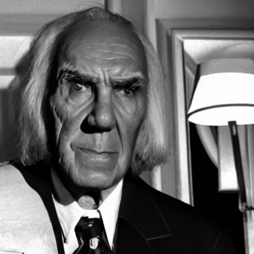 Prompt: Angus Scrimm as the tall man from phantasm