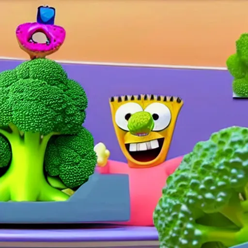 Image similar to Broccoli Spongebob Squarepants