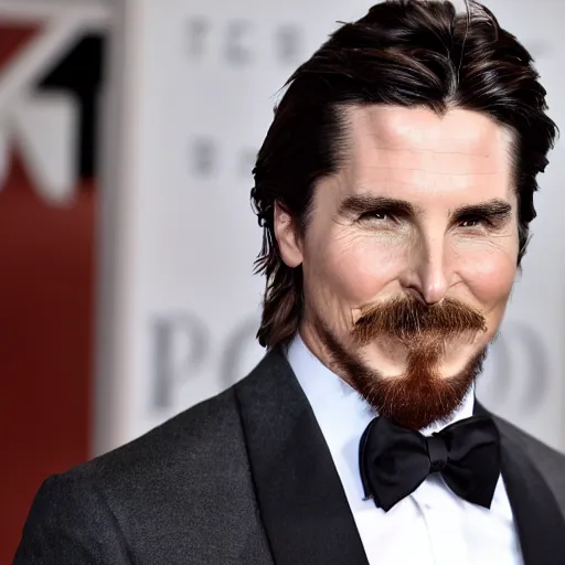 Image similar to full face profile view of Christian Bale