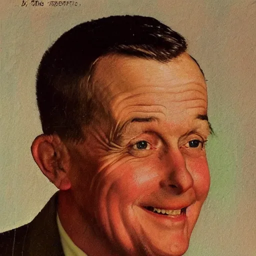 Prompt: dwight einsenhower 1 9 5 0 photo detailed realistic done by norman rockwell