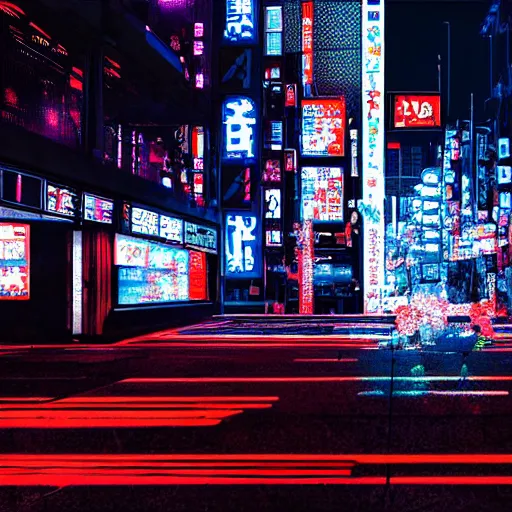 Prompt: tokyo 2077 by Liam Wong, glitch art style