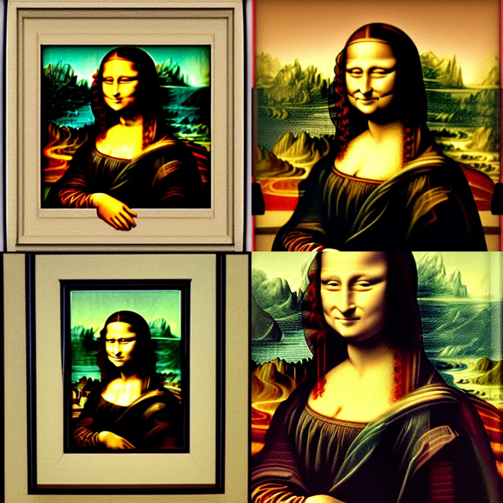 Prompt: mona lisa, stylized, modernist