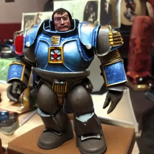 Prompt: ted kurt wearing warhammer 4 0 k power armor