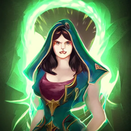 Prompt: a portrait of lucky luck in the style of arcane league of legends