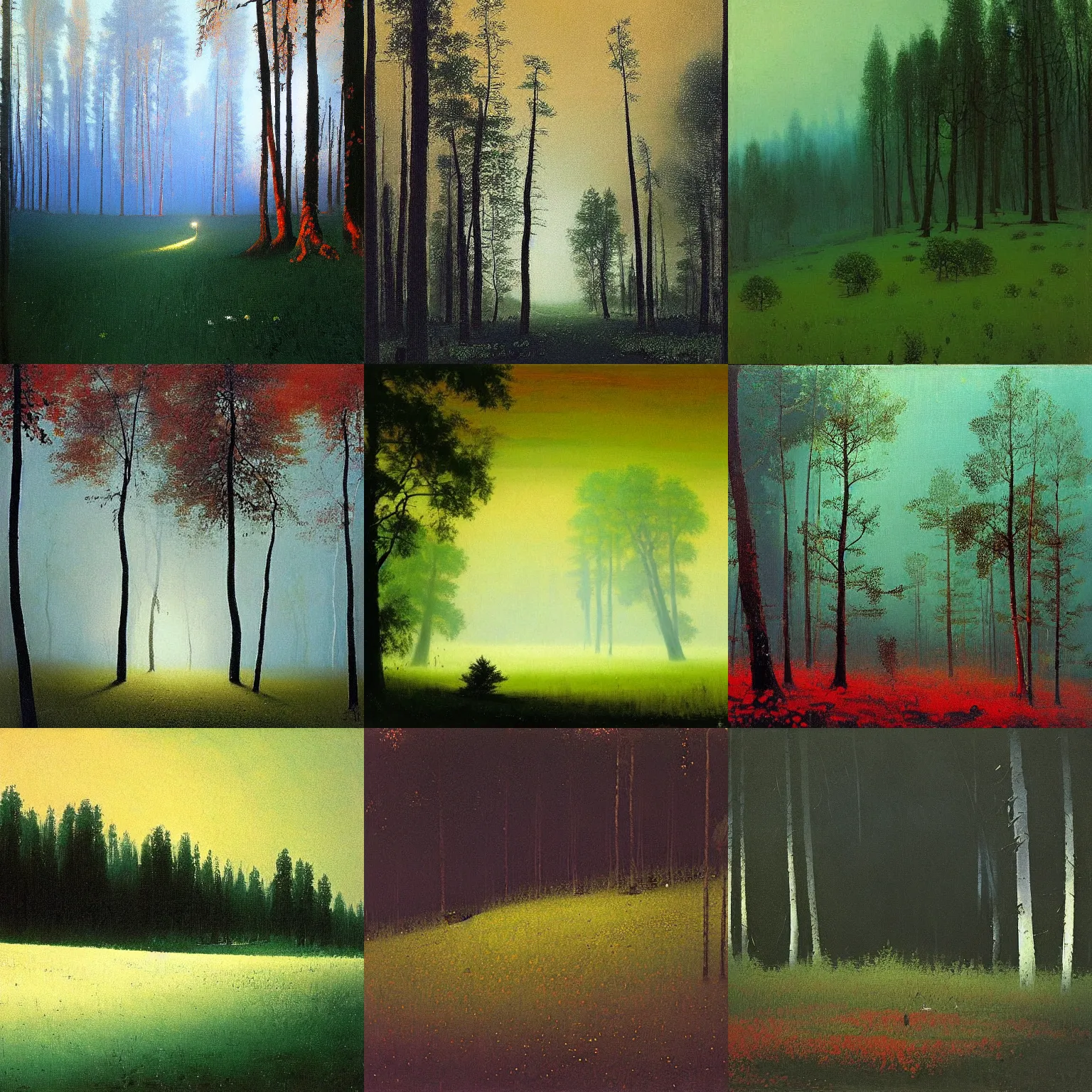 Prompt: beautiful forest by arkhip kuindzhi