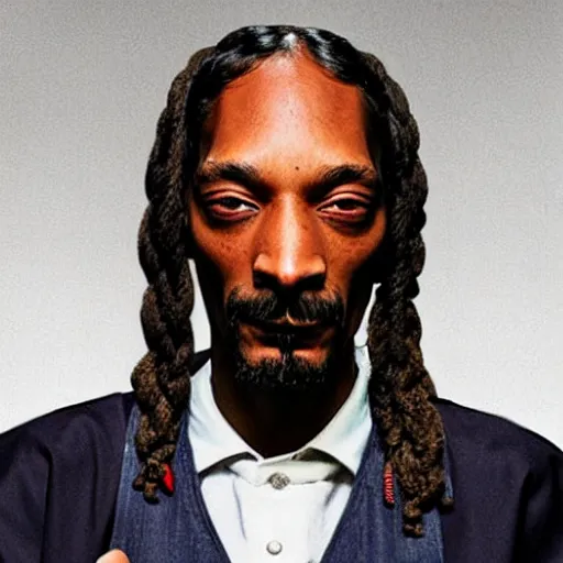 Image similar to Snoop Dogg smiled sweetly red eyes, nothing superfluous, photorealism