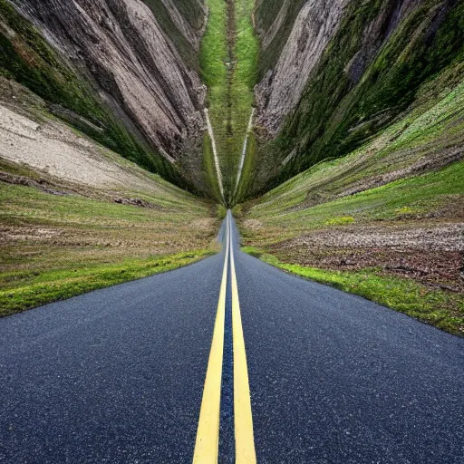 Image similar to topdown picture of an old abandoned cracked road