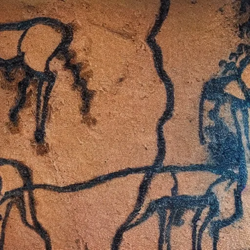 Prompt: Among us cave paintings