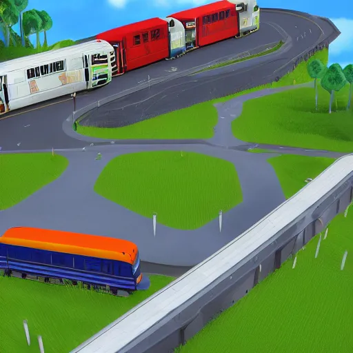 Image similar to realistic graphic of transport tycoon,