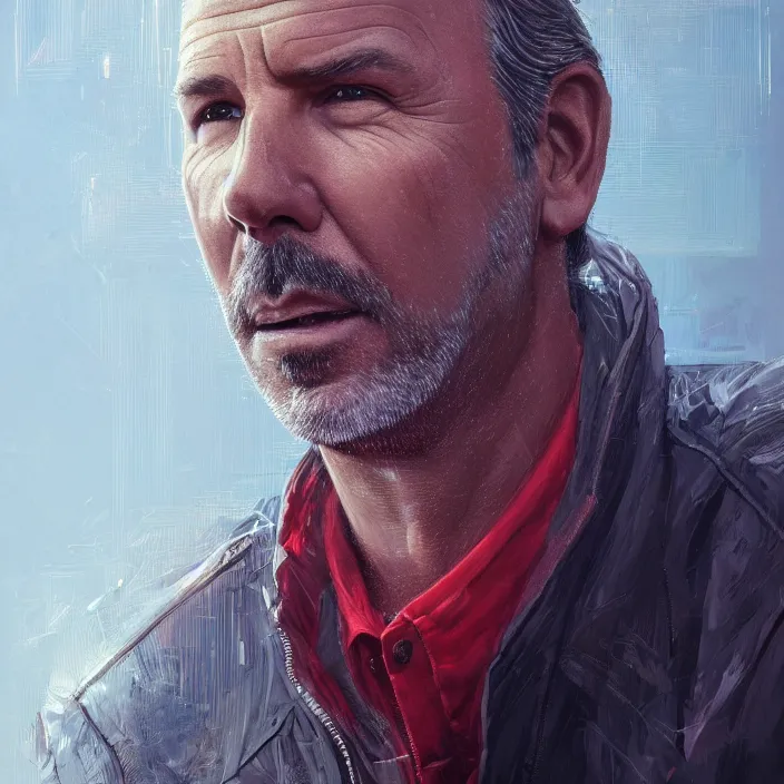 Image similar to portrait of kevin costner as postman 1 9 9 7. intricate abstract. intricate artwork. by tooth wu, wlop, beeple, dan mumford. octane render, trending on artstation, greg rutkowski very coherent symmetrical artwork. cinematic, hyper realism, high detail, octane render, 8 k, iridescent accents