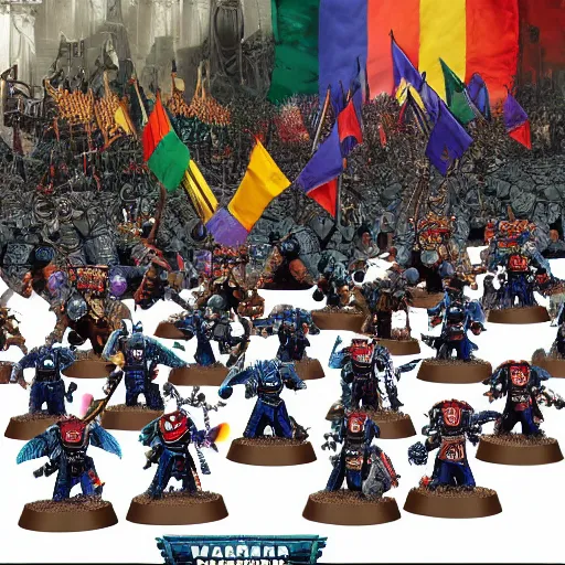 Image similar to warhammer 40k pride parade