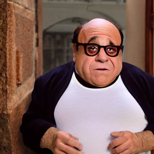 Image similar to danny devito is a sausage, highly detailed, extremely high quality, hd, 4 k, 8 k, professional photographer, 4 0 mp, lifelike, top - rated, award winning, realistic, detailed lighting, detailed shadows, sharp, no blur, edited, corrected, trending