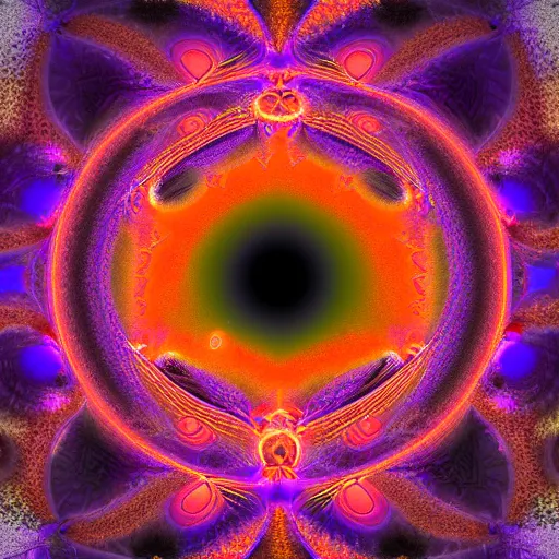 Prompt: the fractal portal at the psychedelic event horizon