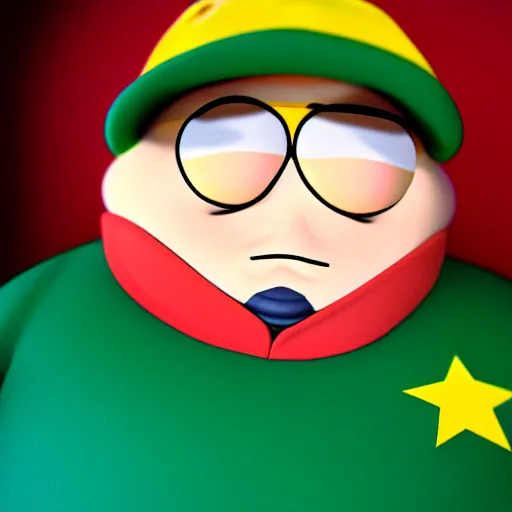 Prompt: Eric Cartman from south park realistic, 4k award winning photography portrait