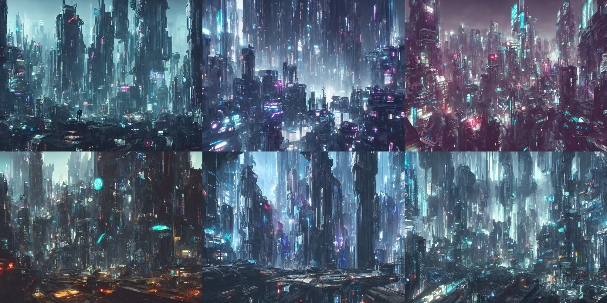 Premium Photo  Cyberpunk cityscape futurist illustration