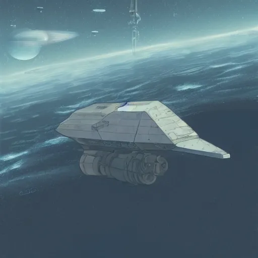 Prompt: scout spaceship with 100-ton hull used for exploration survey and courier duties, science fiction art