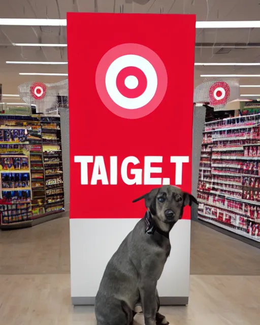 Image similar to target mascot bullseye in front of target logo artistic ad campaign Portrait photo Leica Zeiss