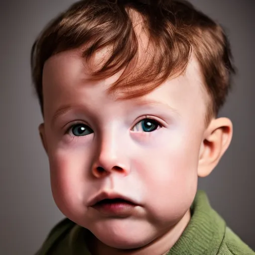 Prompt: toddler elon musk with long mustache and epic beard, 5 0 mm, studio lighting