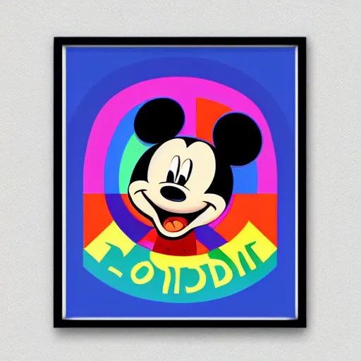 Image similar to Mickey Mouse PRIDE poster, LGBT, supportive, colorful