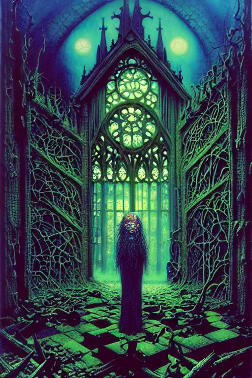 Prompt: realistic detailed image of mystic village of the damned, depth perception, depth of field, action horror by lisa frank, ayami, kojima, amano, karol bak, greg hildebrandt, and mark brooks, neo - gothic, gothic, rich deep colors. beksinski painting, part by adrian ghenie and gerhard richter. art by takato yamamoto. masterpiece