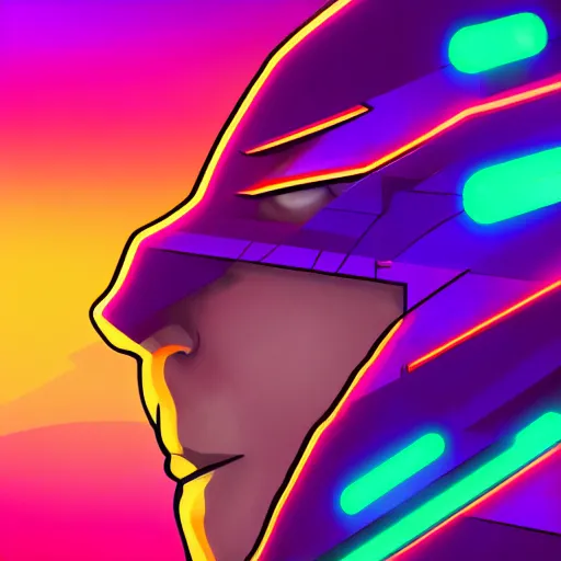 Image similar to the most original and beautiful profile picture on discord, symetrical, 4 k, beautiful gorgeous digital art, trending on artstation, neon lights