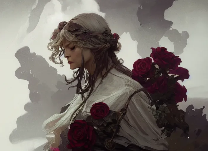 Prompt: photography of rose norman ackroyd, deep focus, d & d and mtg, fantasy, intricate, elegant, highly detailed, digital painting, artstation, concept art, matte, sharp focus, illustration, hearthstone, art by artgerm and greg rutkowski and alphonse mucha