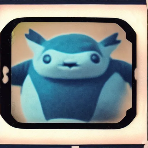 Image similar to 1 9 5 0 s polaroid picture of snorlax