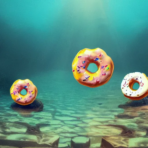 Image similar to donut under water sea , sunk deep water view , under water pictures