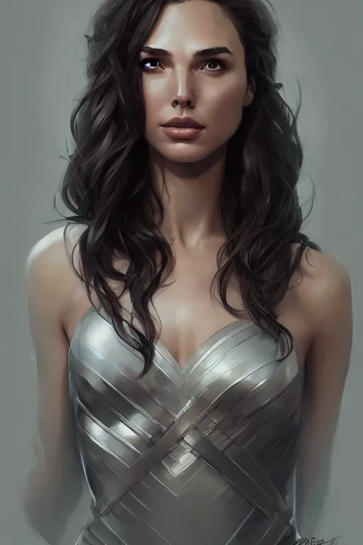 Image similar to Portrait of Gal Gadot, elegant, digital painting, highly detailed, artstation, concept art, smooth, sharp focus, illustration, art by artgerm and greg rutkowski.