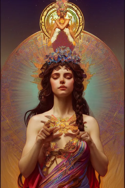 Prompt: goddess of love and peace, highly detailed, digital painting, artstation, concept art, smooth, sharp focus, illustration, Unreal Engine 5, 8K, art by artgerm and greg rutkowski and alphonse mucha