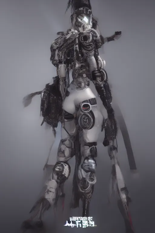 Image similar to white cyborg fashion shot, maasai punk warriors, fractal decorations, unreal engine, trending on artstation,