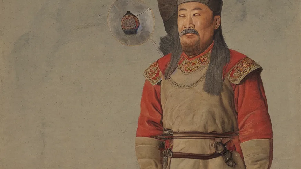 Prompt: portrait of Genghis Khan, realistic