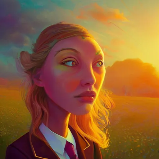 Prompt: closeup, giant rose flower face, frontal, girl in a suit, surreal photography, sunrise, dramatic light, impressionist painting, digital painting, artstation, simon stalenhag