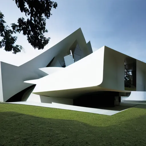 Image similar to house designed by zaha hadid