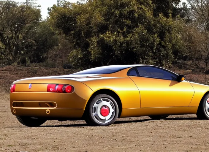 Image similar to a fiat coupe from 2 0 1 0, rear view